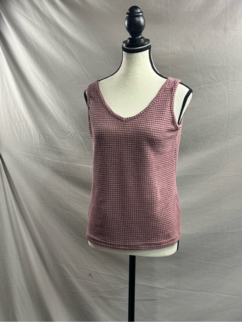 Lace Patchwork Textured Cami Dusty Rose - Picture 6 of 7